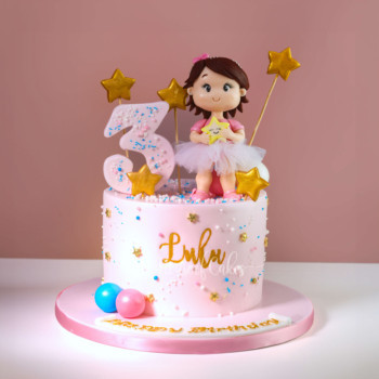 Baby Girl and Stars Cake in Dubai