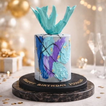 Blue Tall Trendy Cake in Dubai