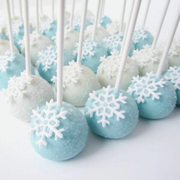 Snowflakes cake pops