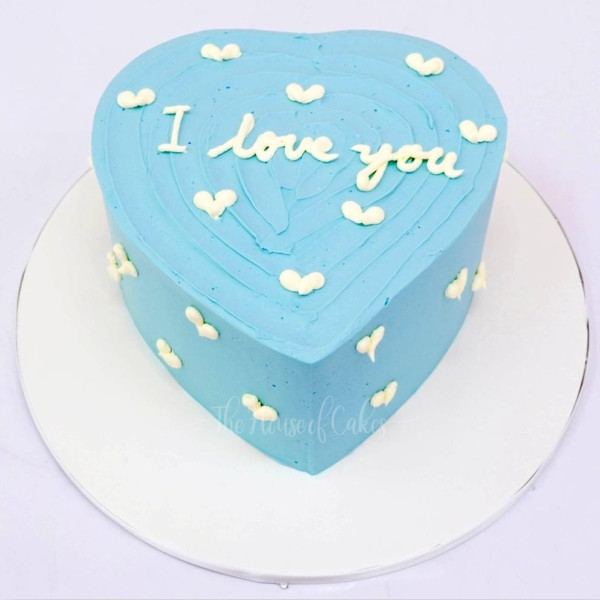 Cream Cake I Love You - blue