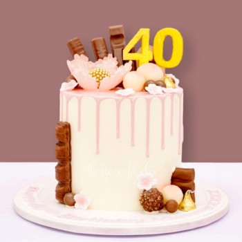 Pink Drip and Candies Cake in Dubai