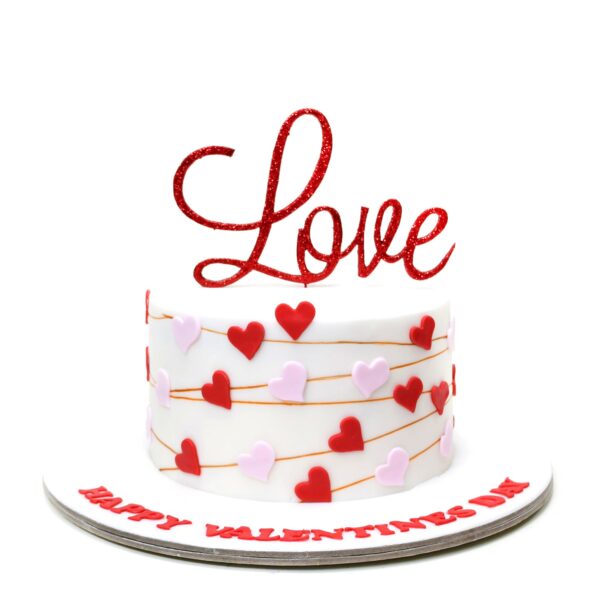 Love hearts cake 6