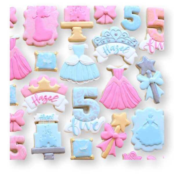 5th Birthday Cookies Cinderella theme