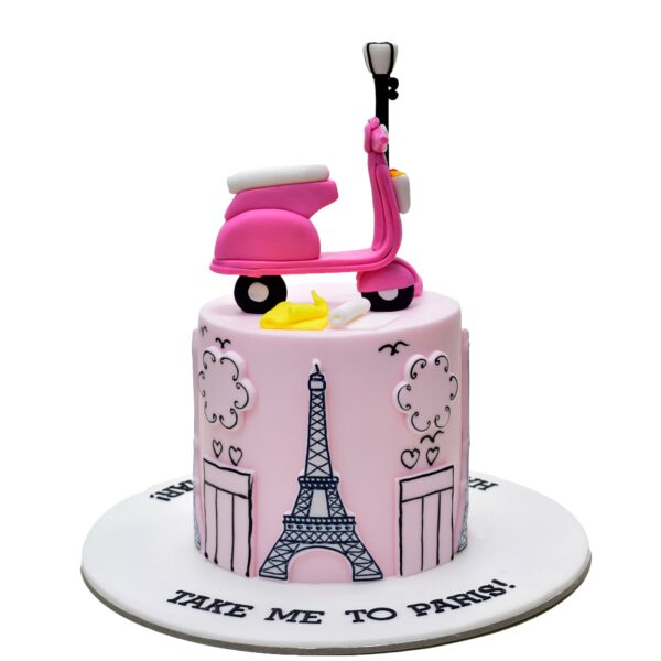 Paris theme cake 2