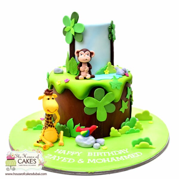 Jungle animals cake 6