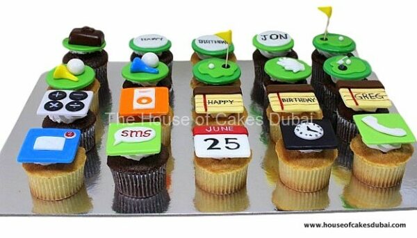 Apps and golf cupcakes