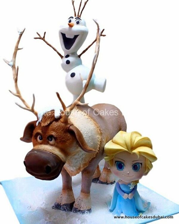 3D Frozen theme cake
