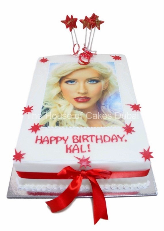 Christina Aguilera Cake with photo