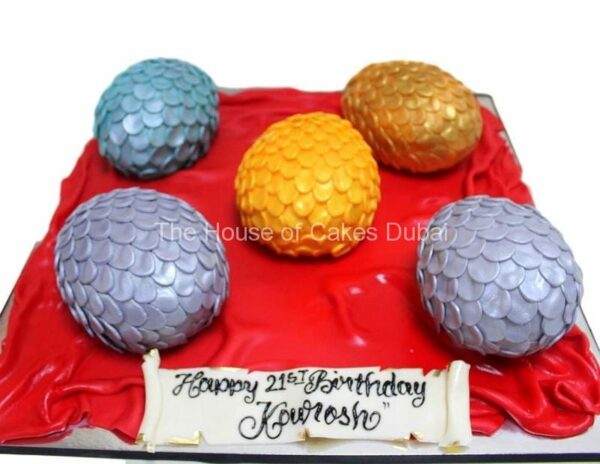 Dragon eggs mini cakes from Game of thrones