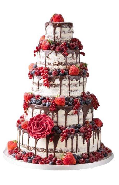 Naked cake with berries 2