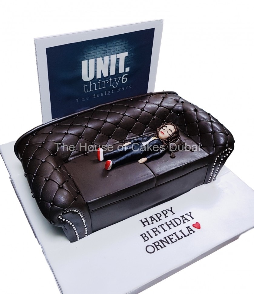 Sofa cake for interior designer