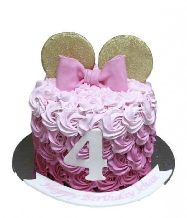Minnie Mouse Cake Pink cream Cake