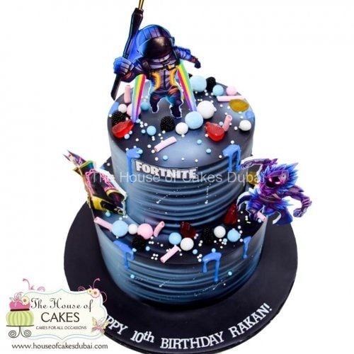 Galaxy fortnite cake