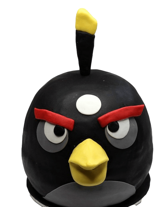 Black angry bird cake 1