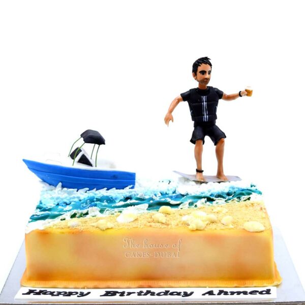 Boat and surf cake