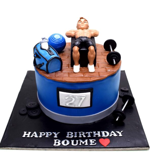 Bodybuilding fitness theme cake