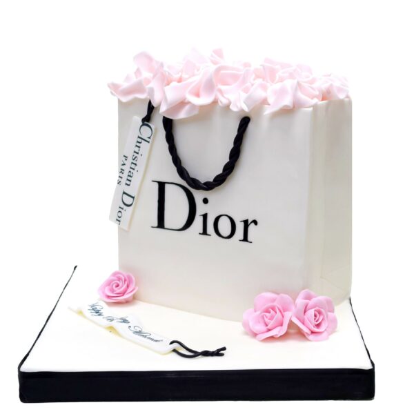 Dior shopping bag cake