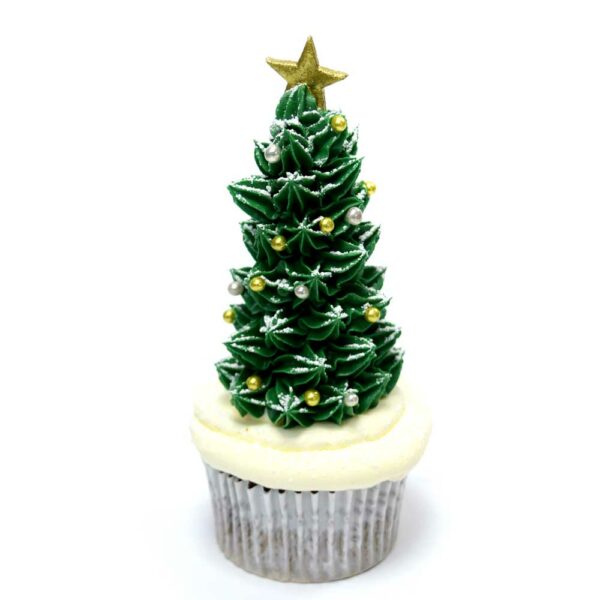 Christmas tree cupcakes 2