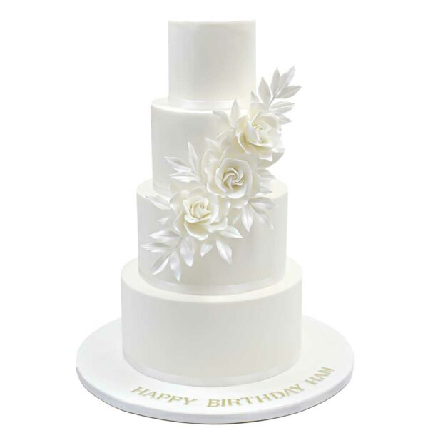 Pure white elegance cake