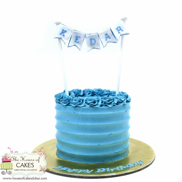 Blue cream cake 1