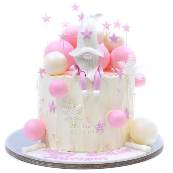 White and Pink Dwarf Cake