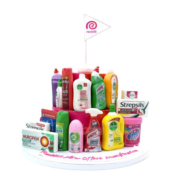 RECKITT BENCKISER cake with products