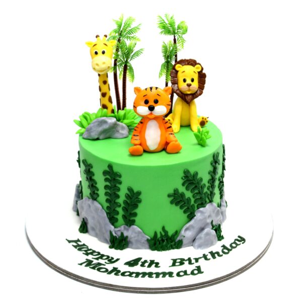 Lion, Tiger and Giraffe Cake