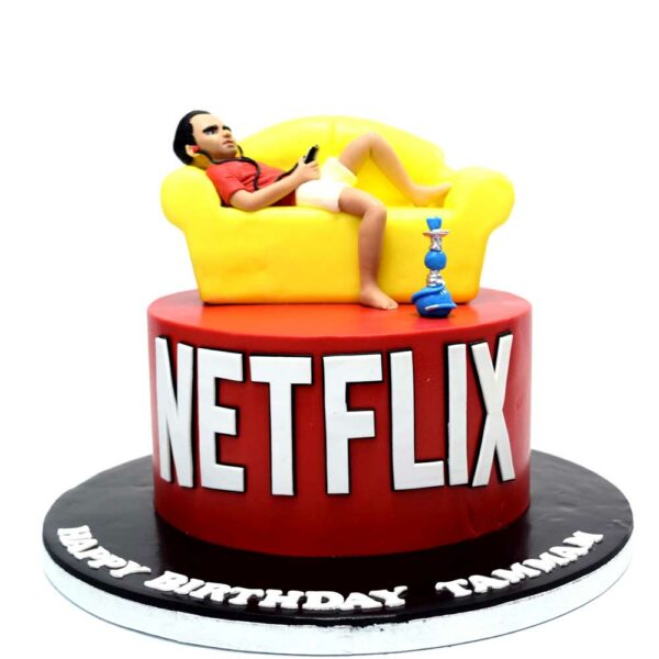 Watching Netflix Cake
