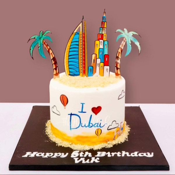 Dubai theme cake