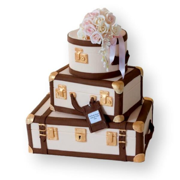 3 suitcases cake