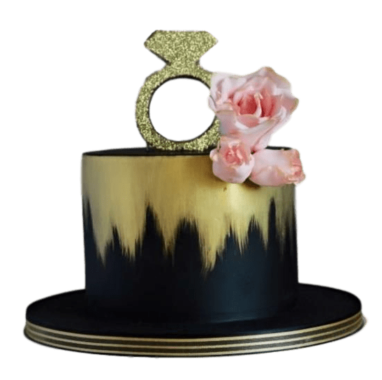 Engagement ring cake 9
