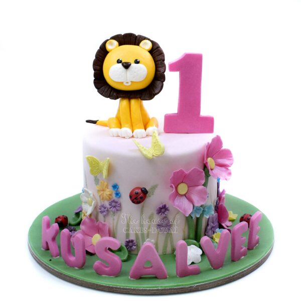 Lion girl birthday cake