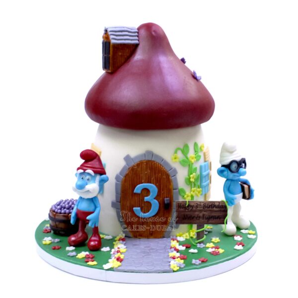 Smurf's house cake