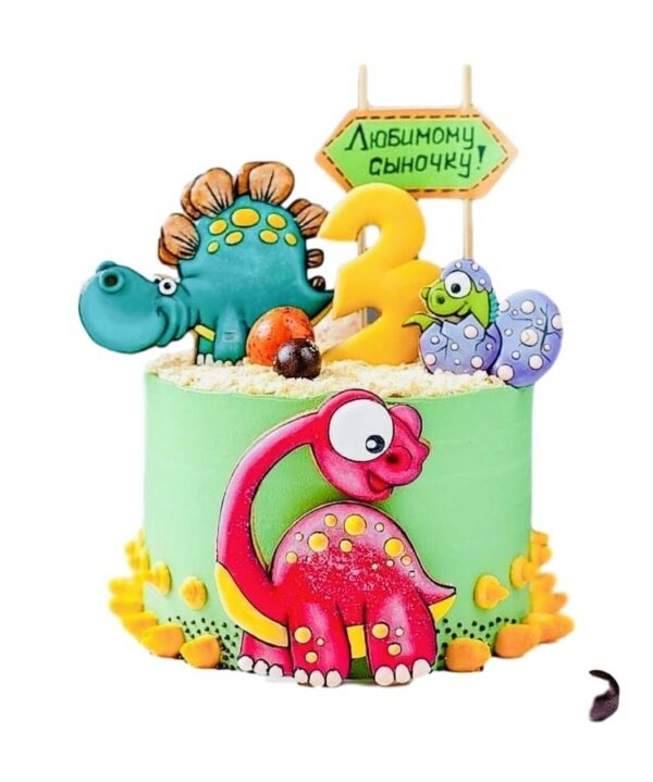 Cute dinosaurs cake 2