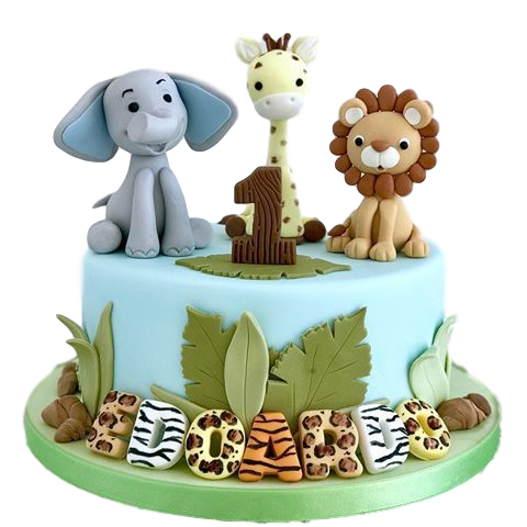 Jungle animals cake 17