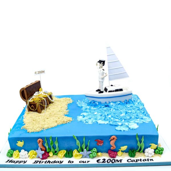 Yacht and treasure cake
