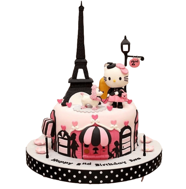 Hello Kitty in Paris cake