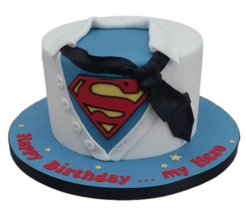 Superman shirt cake