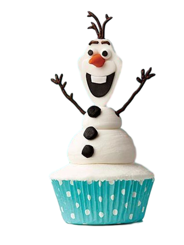Olaf cupcakes