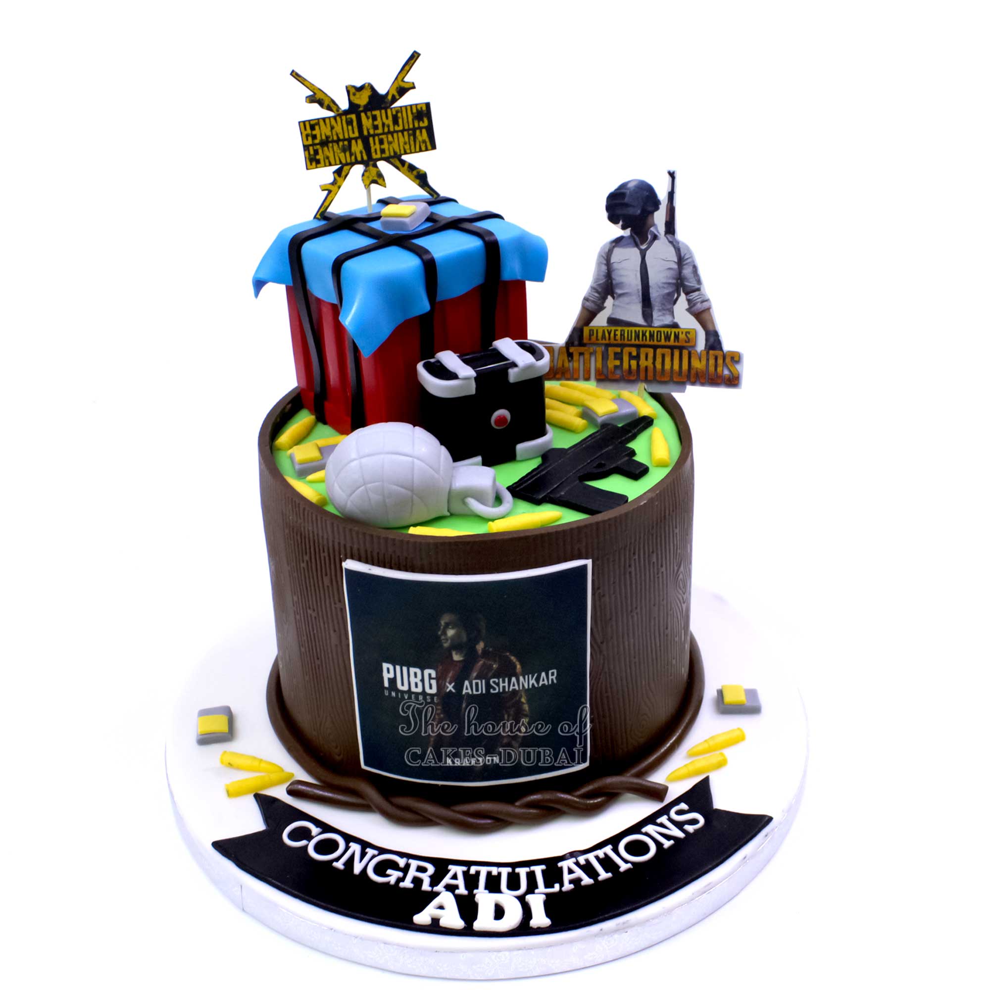PUBG Game Theme Fondant Cake In ₹2,199.00 And Get Delivery In Delhi NCR »  From Theme Cake Store