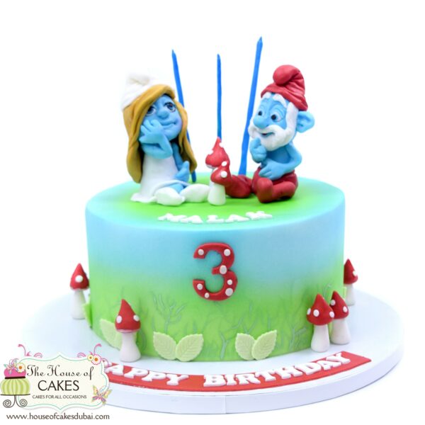 Smurfs cake 6