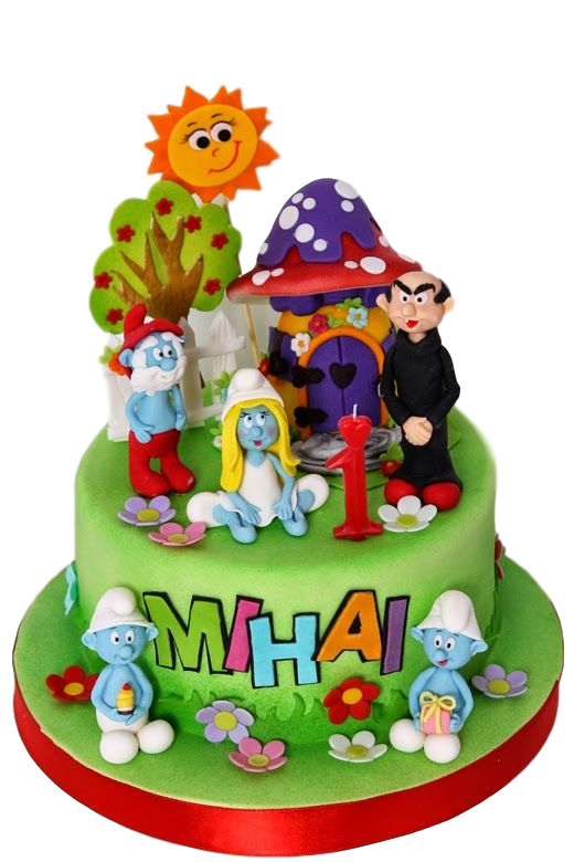 Smurfs cake 8