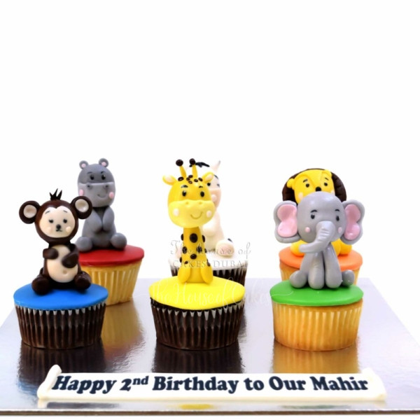 Jungle Animals Cupcakes in Dubai