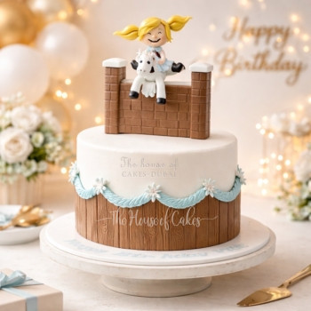 Girl and Horse Cake in Dubai