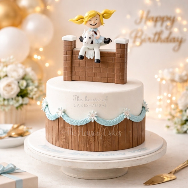 Girl and Horse Cake in Dubai