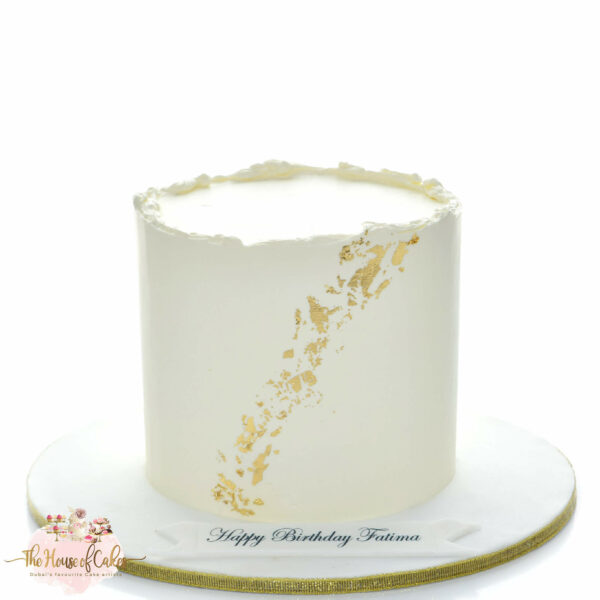 Amazing cream cake with gold details