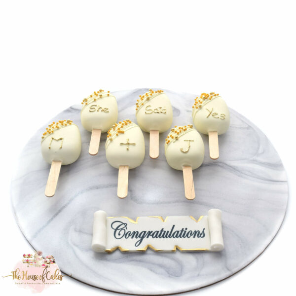 She said yes popsicles cake pops