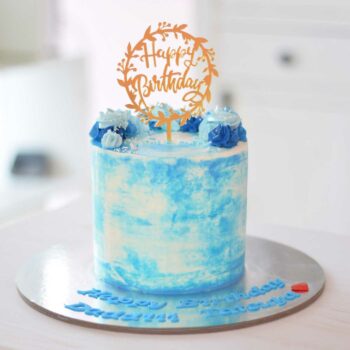 Blue Marble Cream Cake
