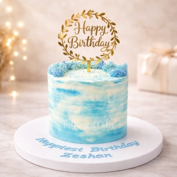 Blue Marble Cream Cake