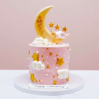 girl on the moon cake